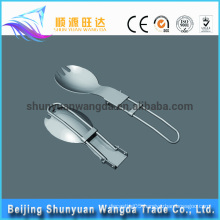 high light camping folding titanium spork